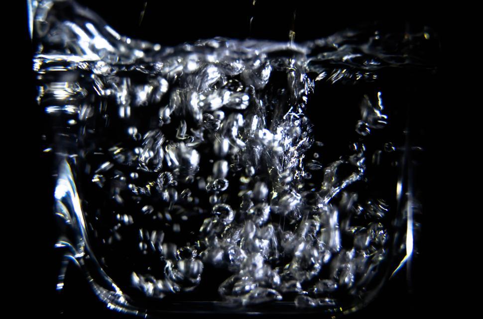 Free Image of Close-up of water splash on black background 