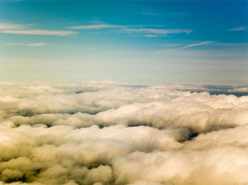 Free Image of Expansive view above the clouds 