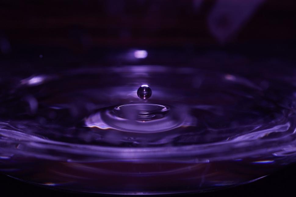 Free Image of Water drop frozen in time with a splash 