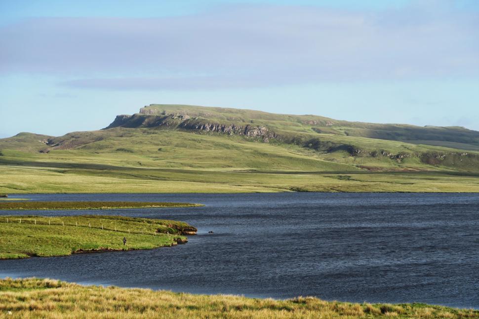 Free Image of Tranquil Scottish landscape with loch 