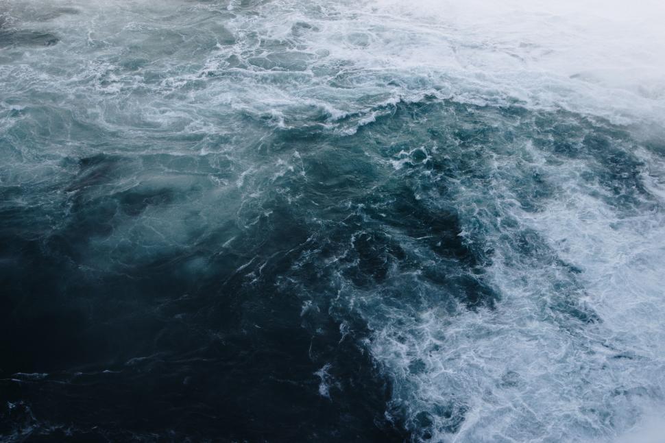 Free Image of Textured ocean water from an aerial view 