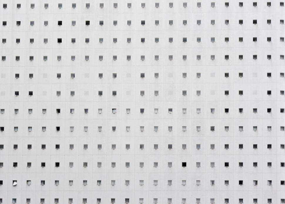 Free Image of Monotonous building facade with many windows 