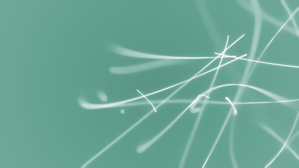 Free Image of Green abstract background with light trails 