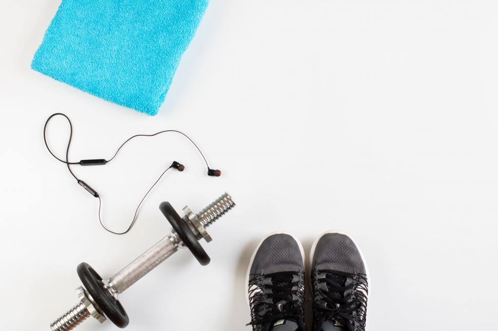 Free Image of Gym equipment on a white background 