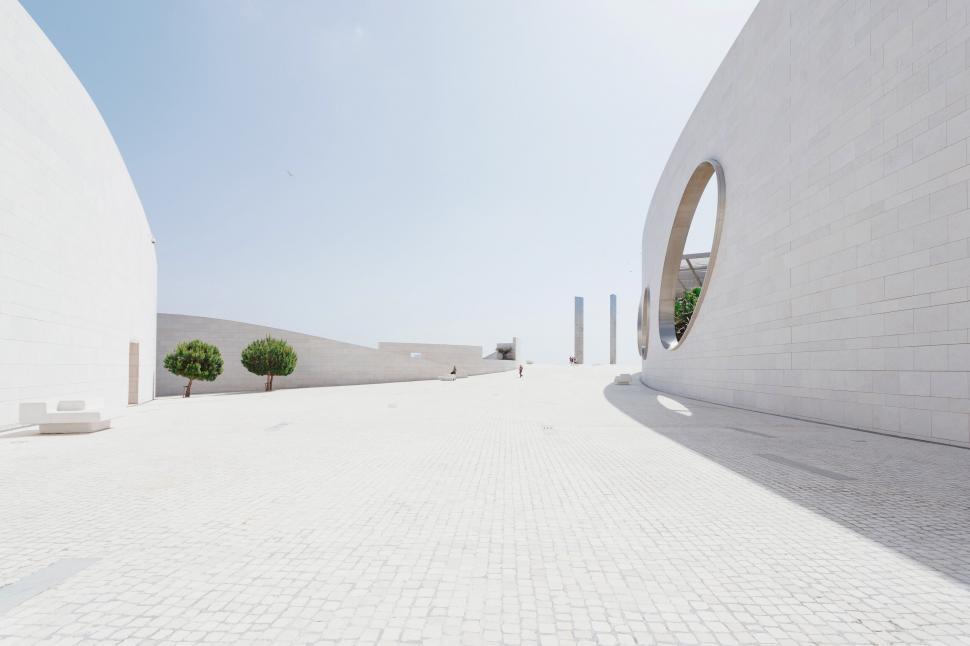 Free Image of Contemporary architecture in a sunny plaza 