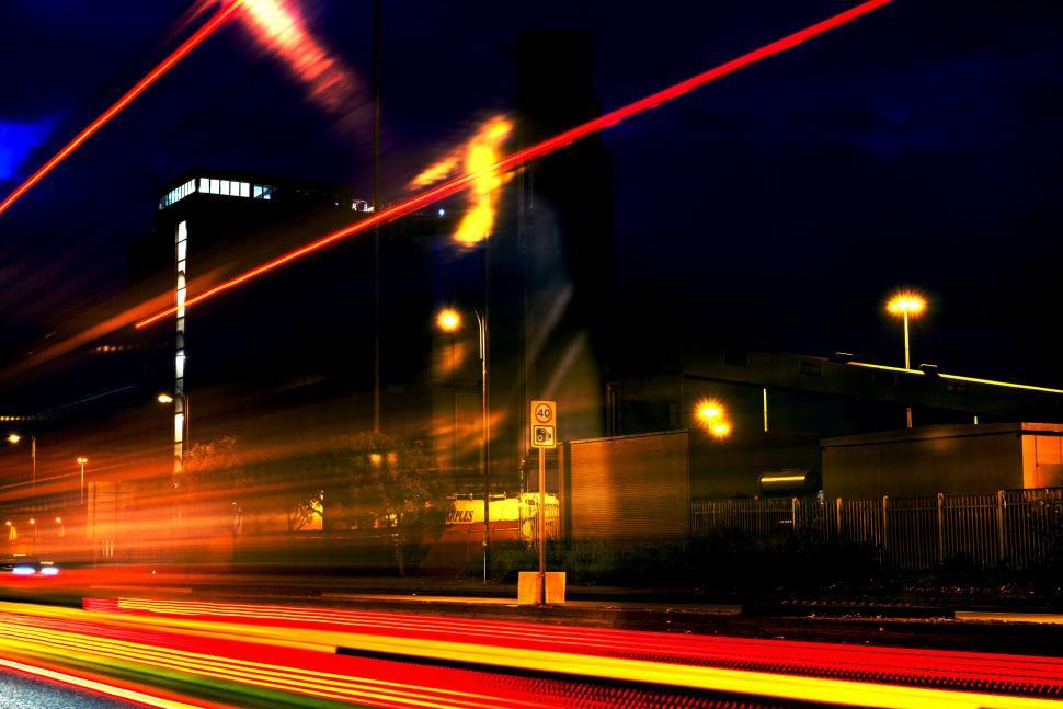 Free Image of Long Exposure Cityscape at Night 