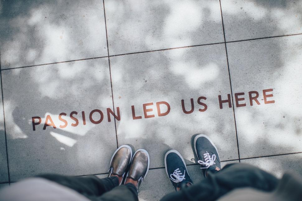 Free Image of Inspirational quote  Passion Led Us Here 