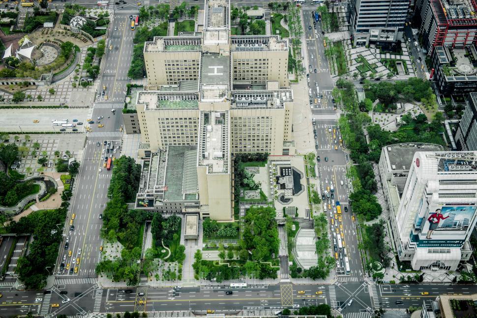 Free Image of Aerial view of urban city architecture 