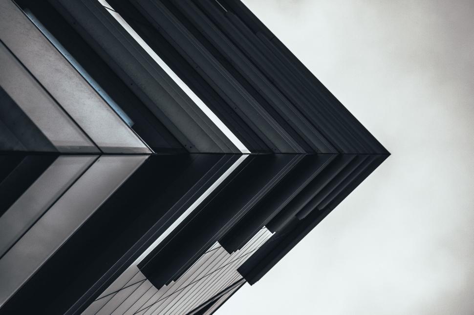 Free Image of Abstract building facade in monochrome 