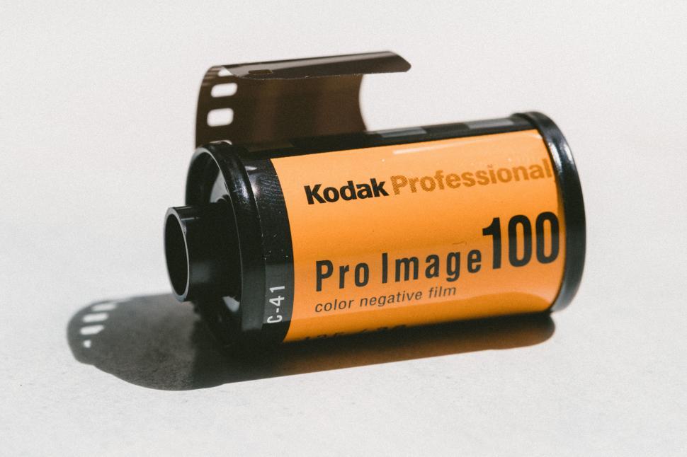 Free Image of Kodak Pro Image 100 film roll close-up 