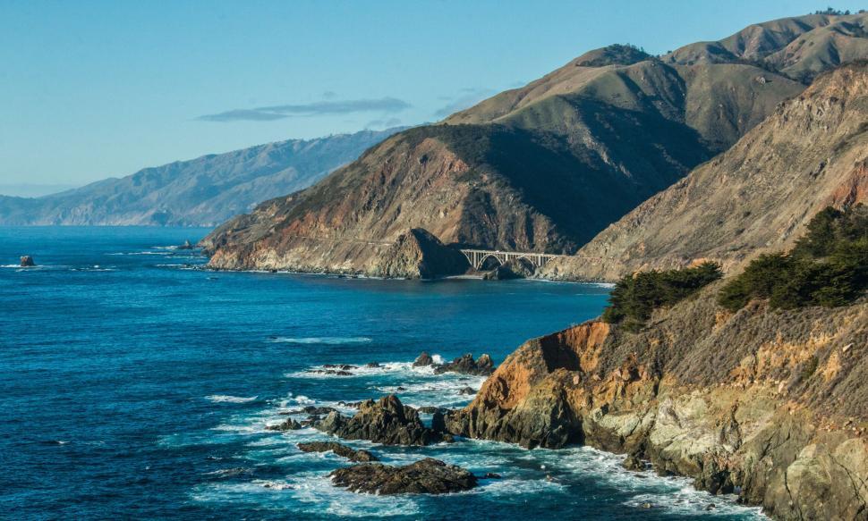 Free Image of Coastline view of Big Sur, California 