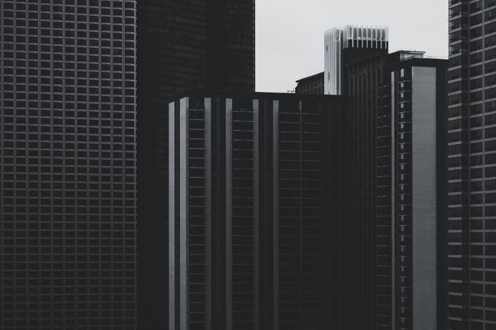 Free Image of Modern skyscrapers with monochrome tone 