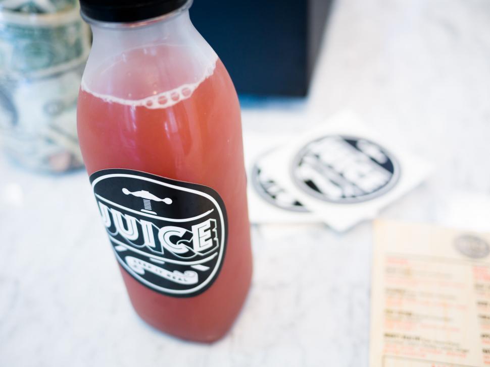 Free Image of Bottle of juice with retro label 