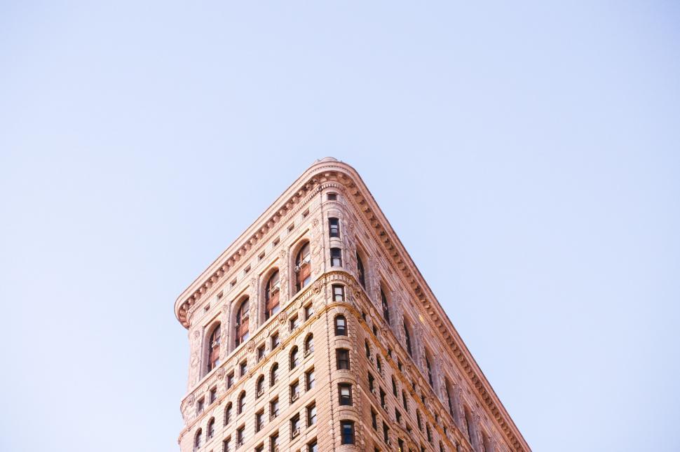 Free Image of Iconic flatiron building against sky 