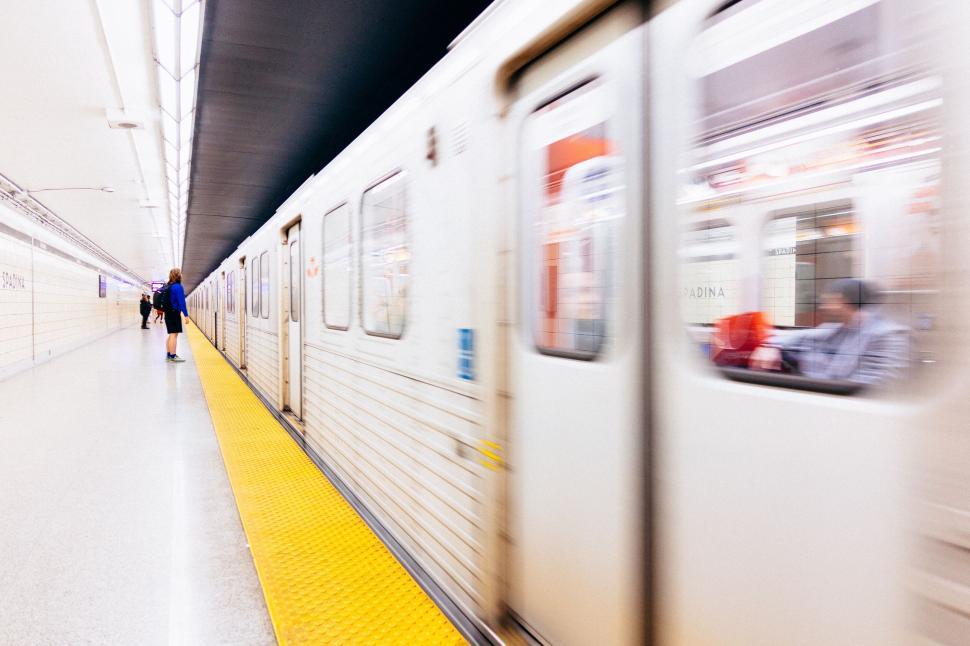 Free Image of Blurred subway motion with passenger 