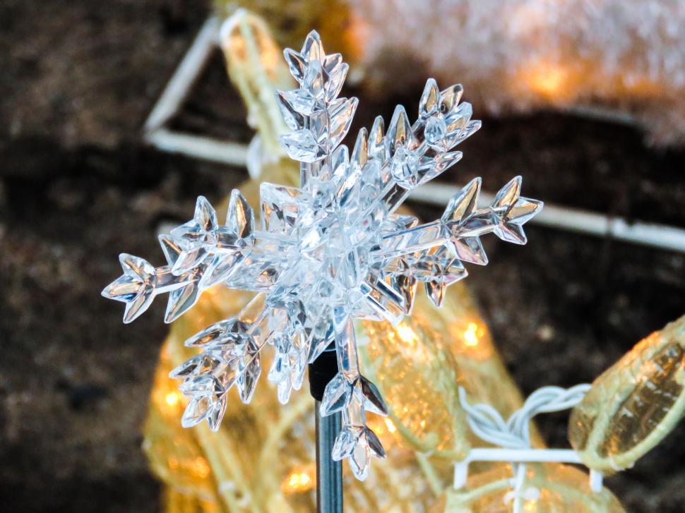 Free Image of Sparkling artificial snowflake decoration 