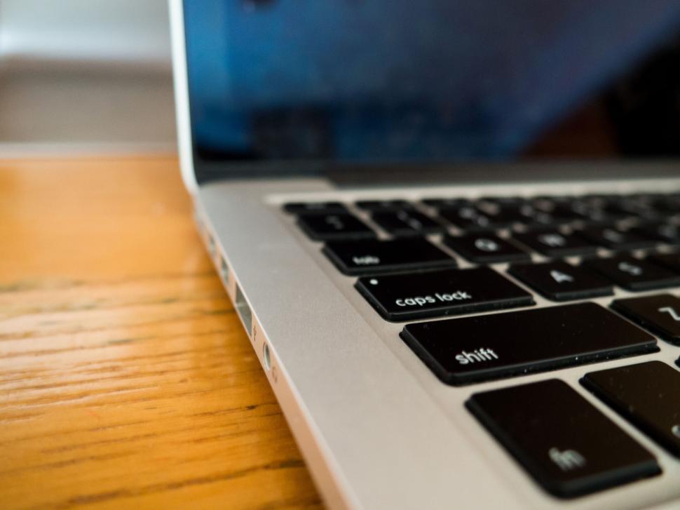 Free Image of Close-up of laptop keyboard and screen 