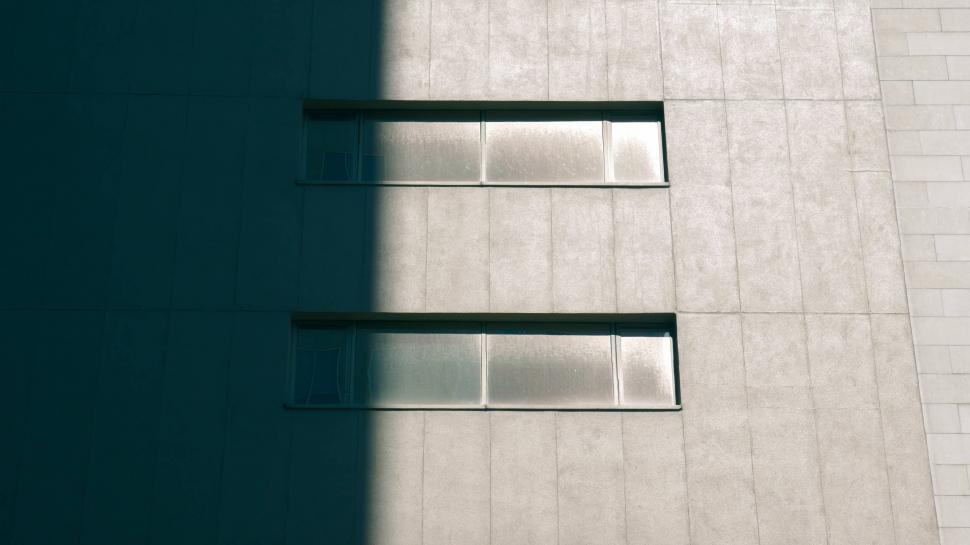 Free Image of Minimalistic modern building windows and wall 