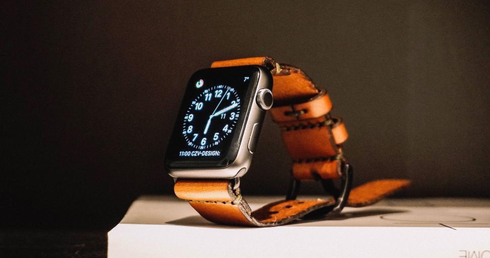 Free Image of Dark themed smartwatch on white surface 