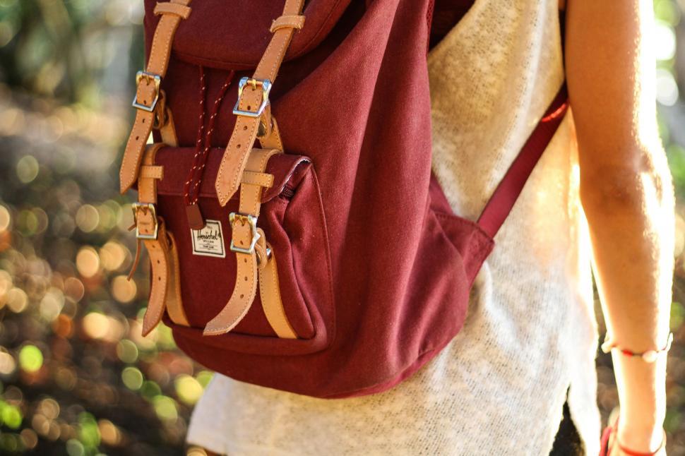 Free Image of Close-up of a person with backpack 