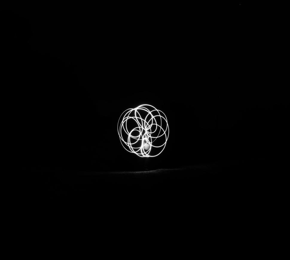 Free Image of Abstract light painting on black background 