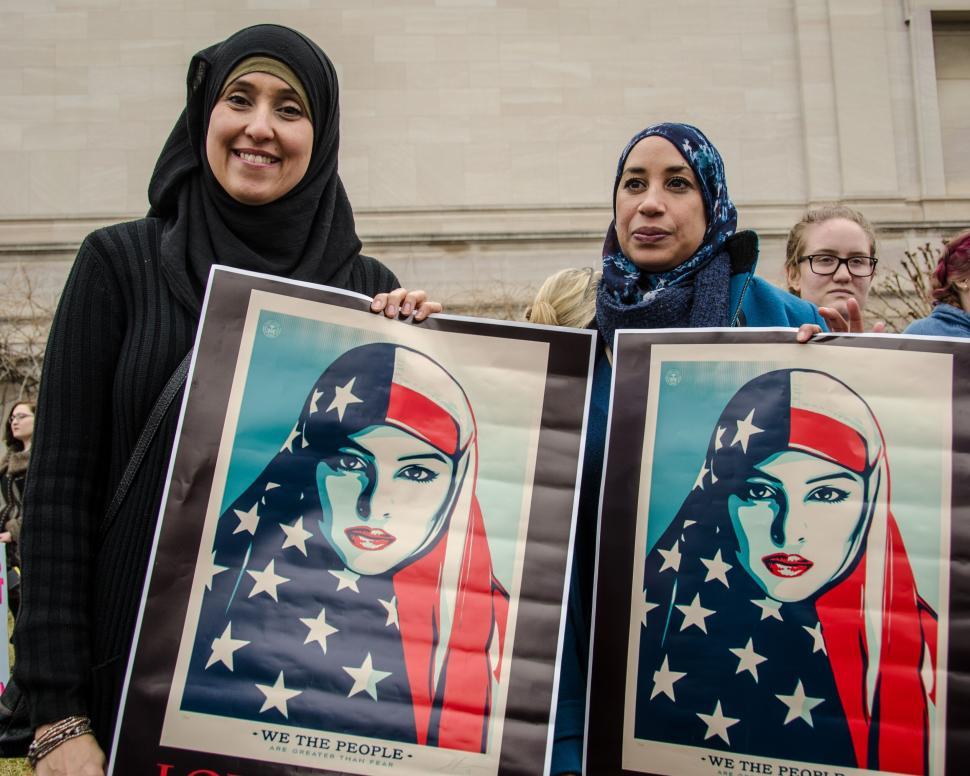 Free Image of Protesters holding signs at a rally 