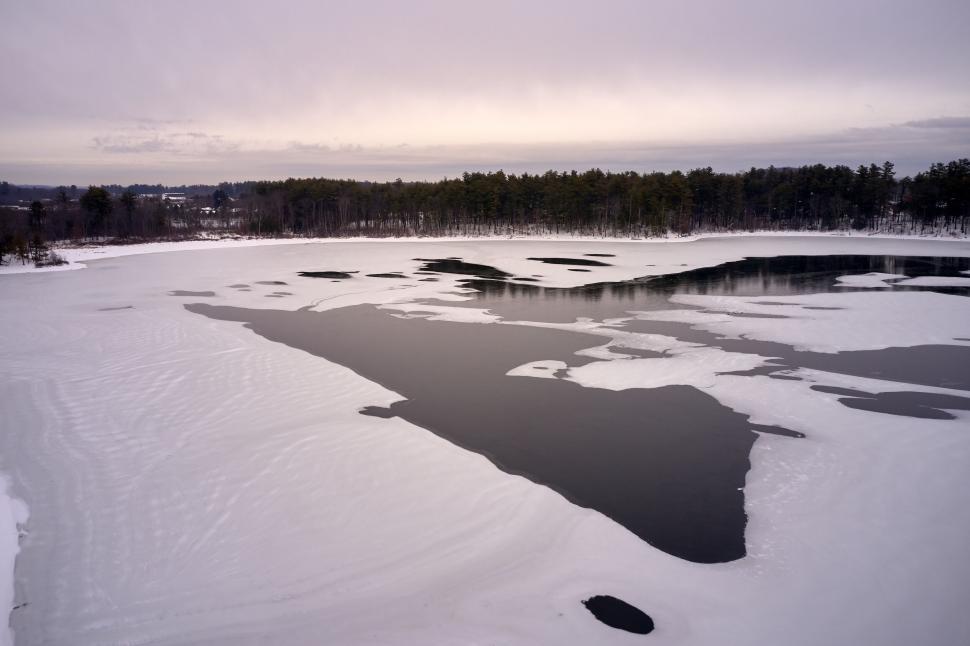Free Image of Aerial Shot of Frozen Lake 