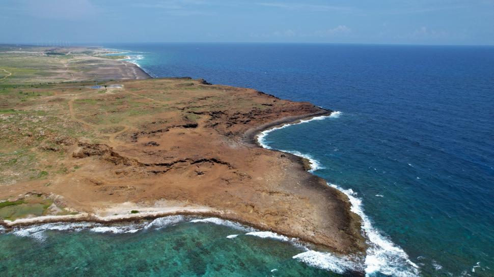 Free Image of Aerial view of tropical coastline 