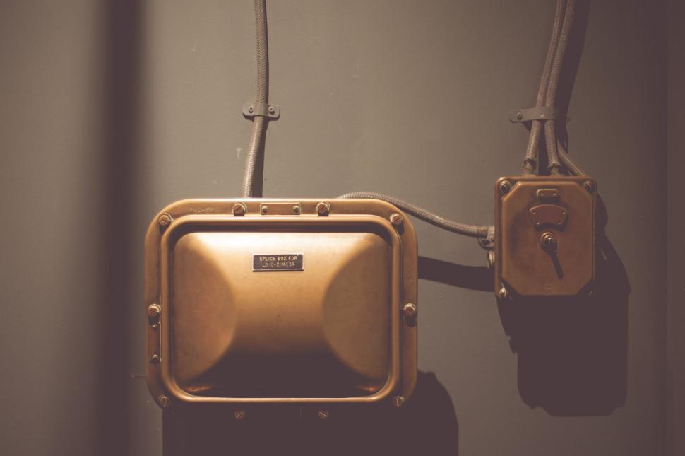 Free Image of Old train communication system mounted 