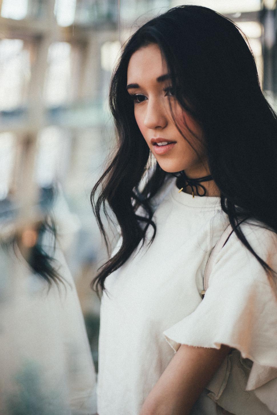 Free Image of Rear view of woman in urban setting 