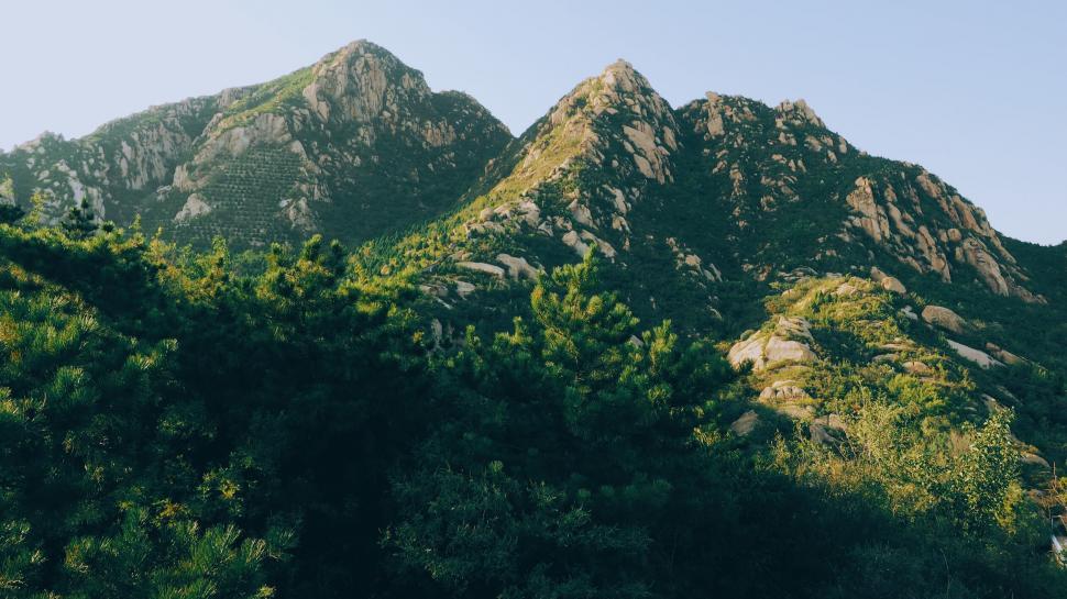 Free Image of Mountain landscape with lush greenery 