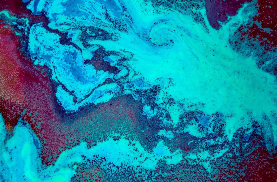 Free Image of Vibrant abstract patterns in assorted blue shades. 