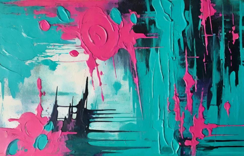 Free Image of Paint drip art background 2 