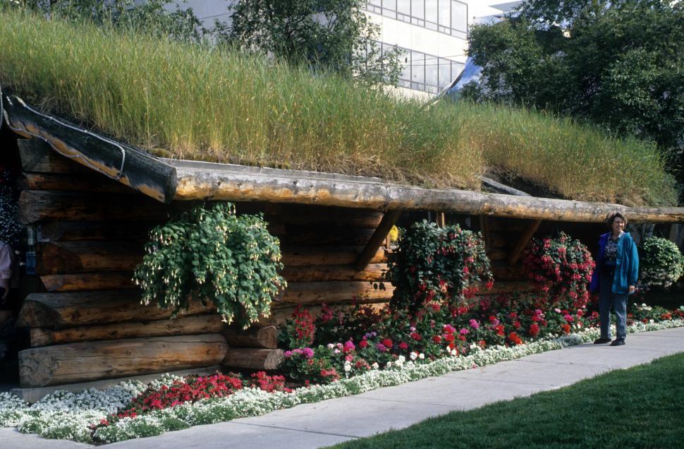 Free Image of Lanscaped sidewalk 
