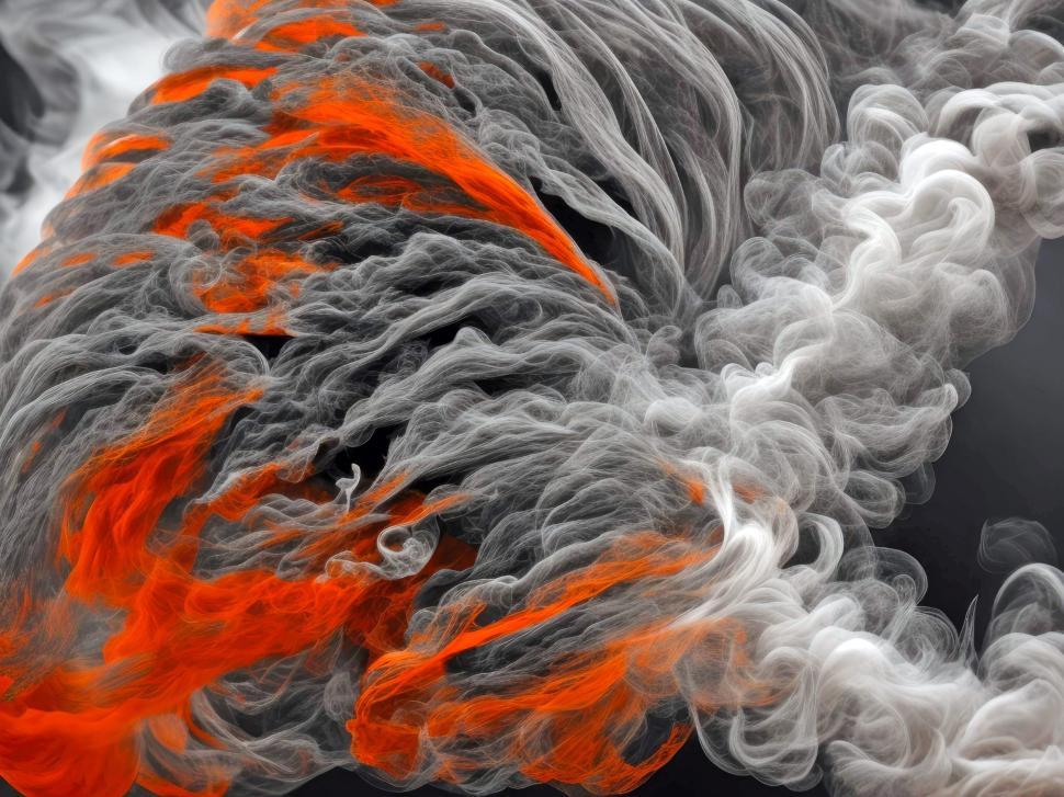 Free Image of Orange smoke wallpaper background  