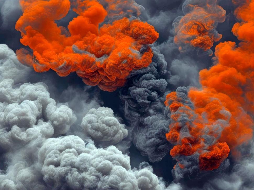 Free Image of Orange smoke wallpaper background  