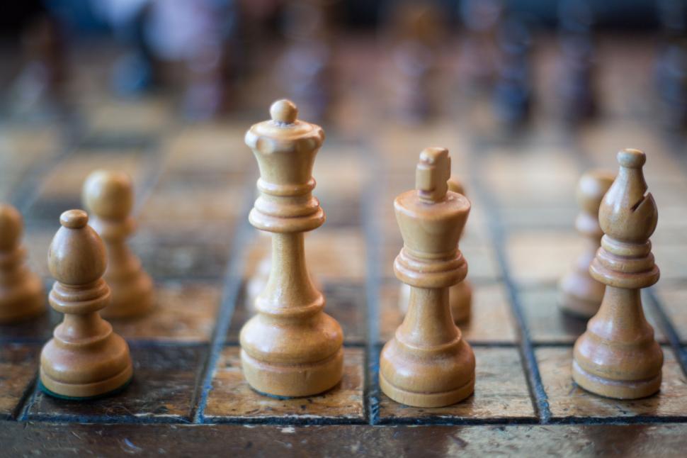 Free Image of Chess Pieces on a Board in Mid-Game Position, Close-Up 