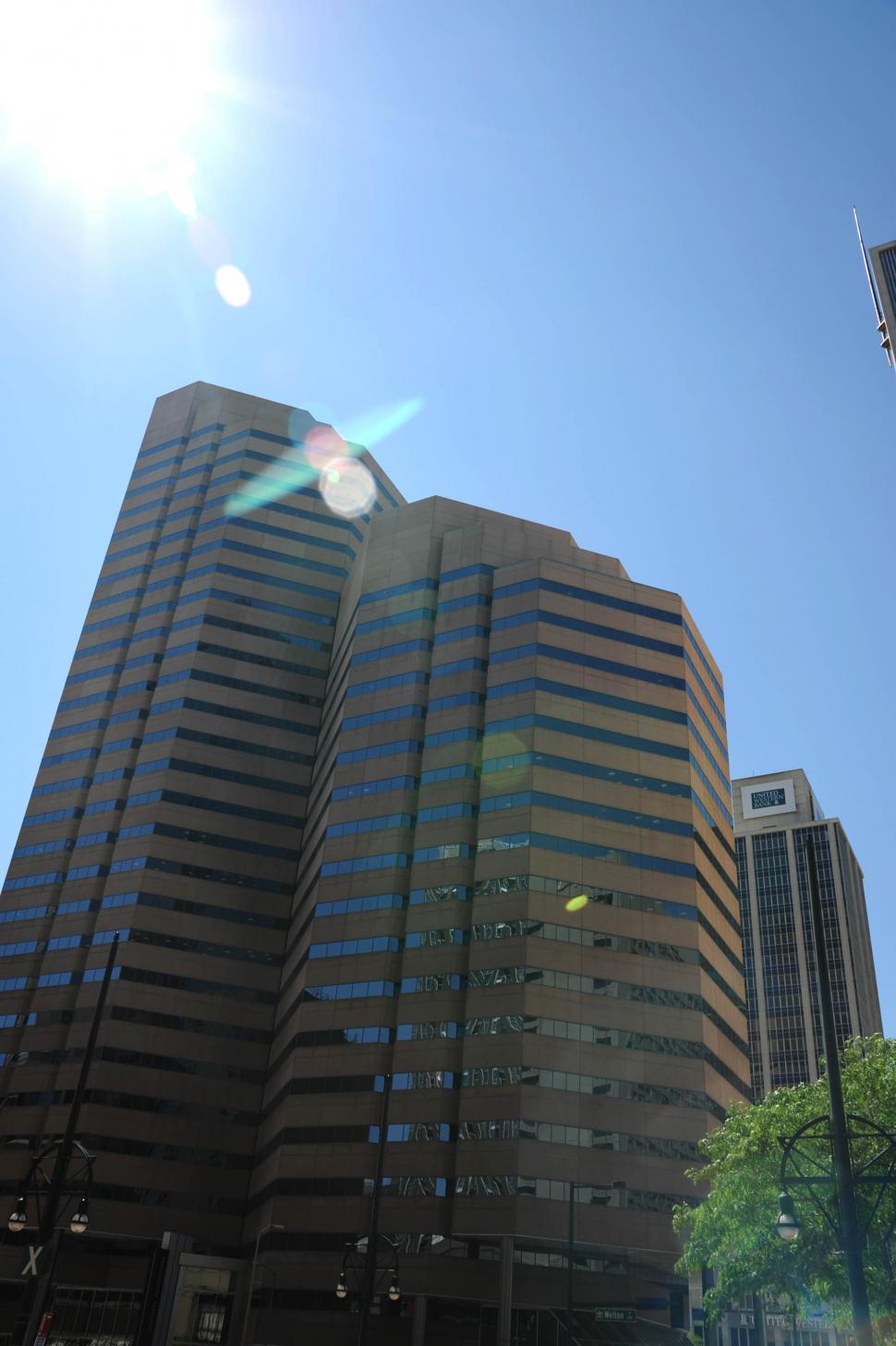 Free Image of Hexagon shaped city buildings 