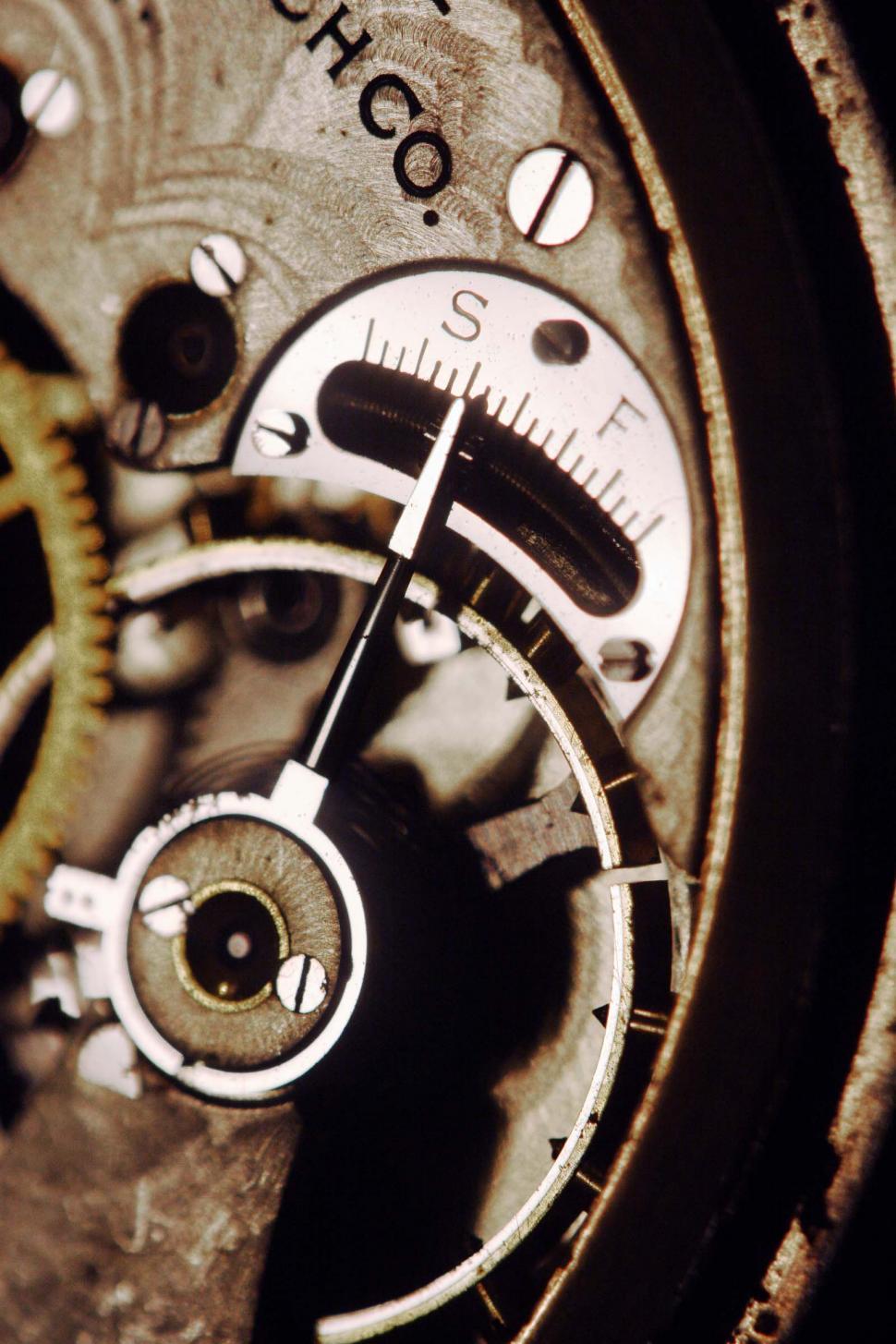 Free Image of Pocket watch inner workings 