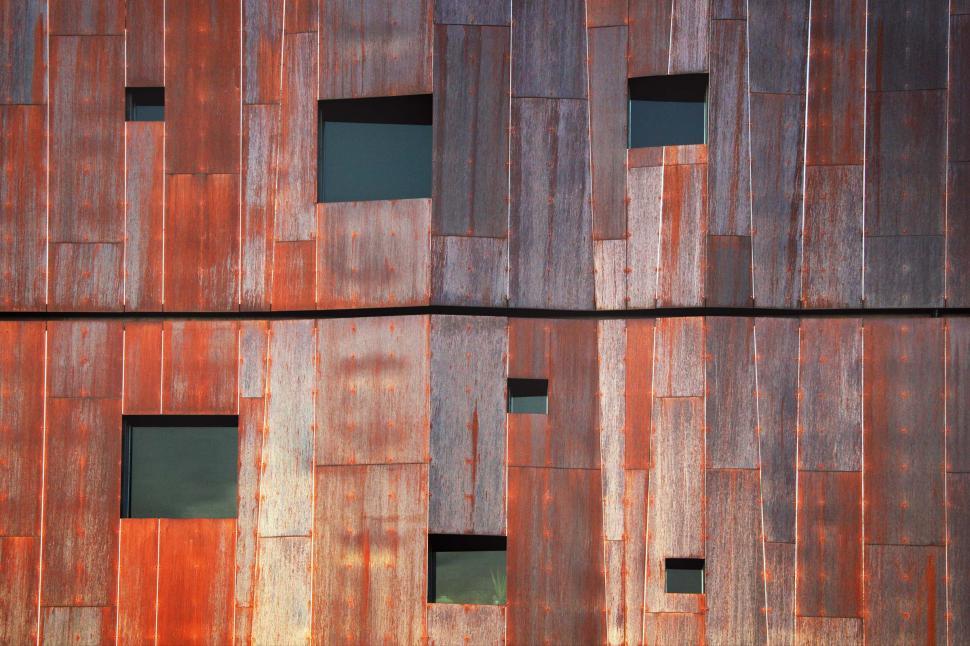 Free Image of Windows in copper building 