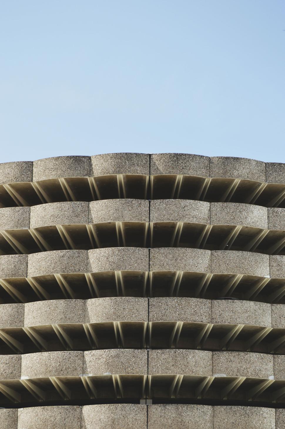 Free Image of Close-up of modern architectural structure with a geometric pattern. 