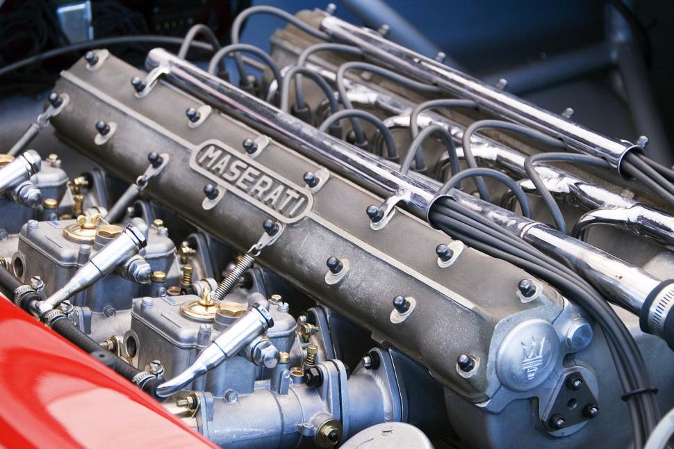 Free Image of Close Up of Car Engine 