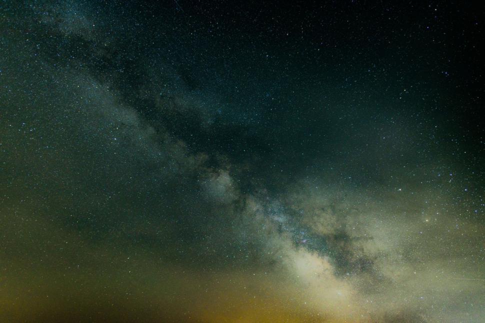 Free Image of Star-filled night sky with the Milky Way visible. 