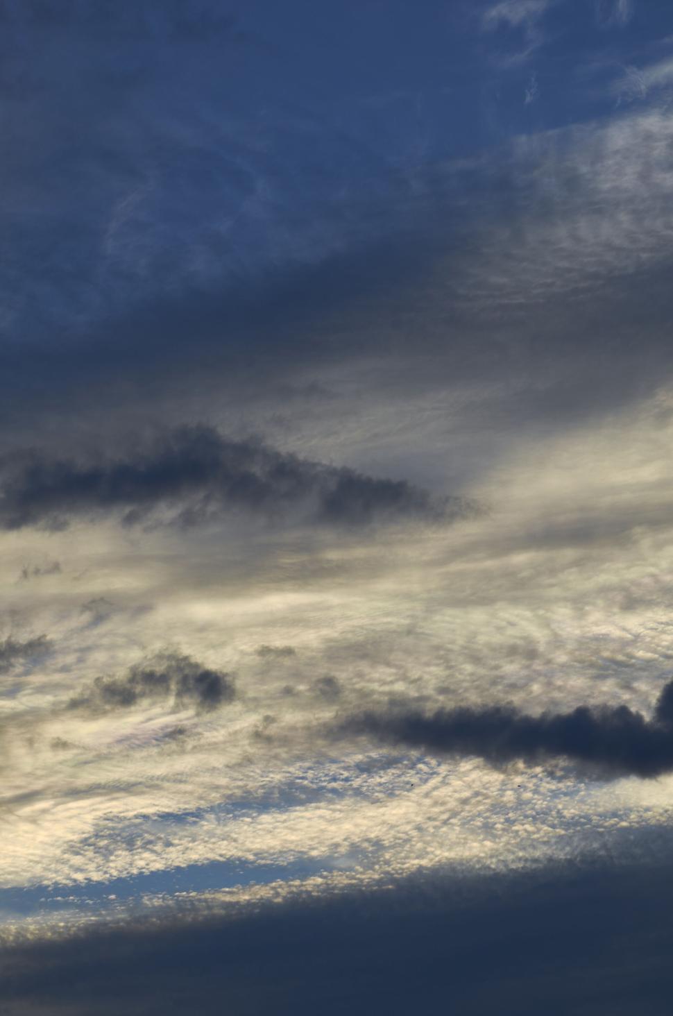 Free Image of Dramatic sky with dark and light clouds at sunset time 
