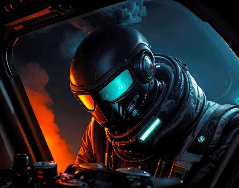Free Image of A sinister mysterious masked character  