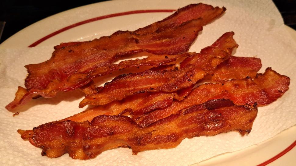 Free Image of Crispy Golden Brown Bacon Strips 