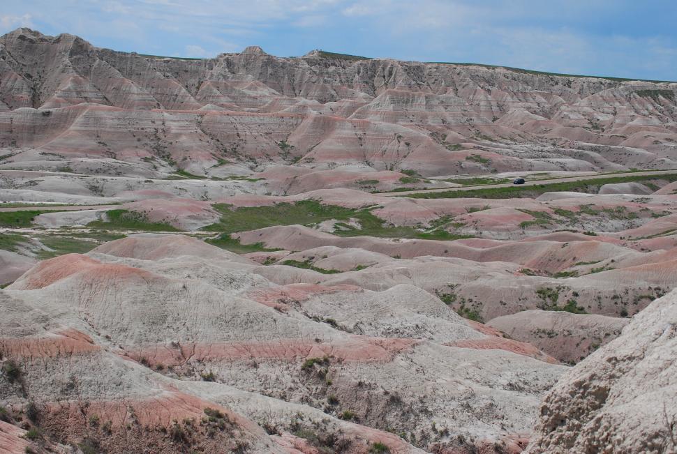 Free Image of Red striped rocky mountains 