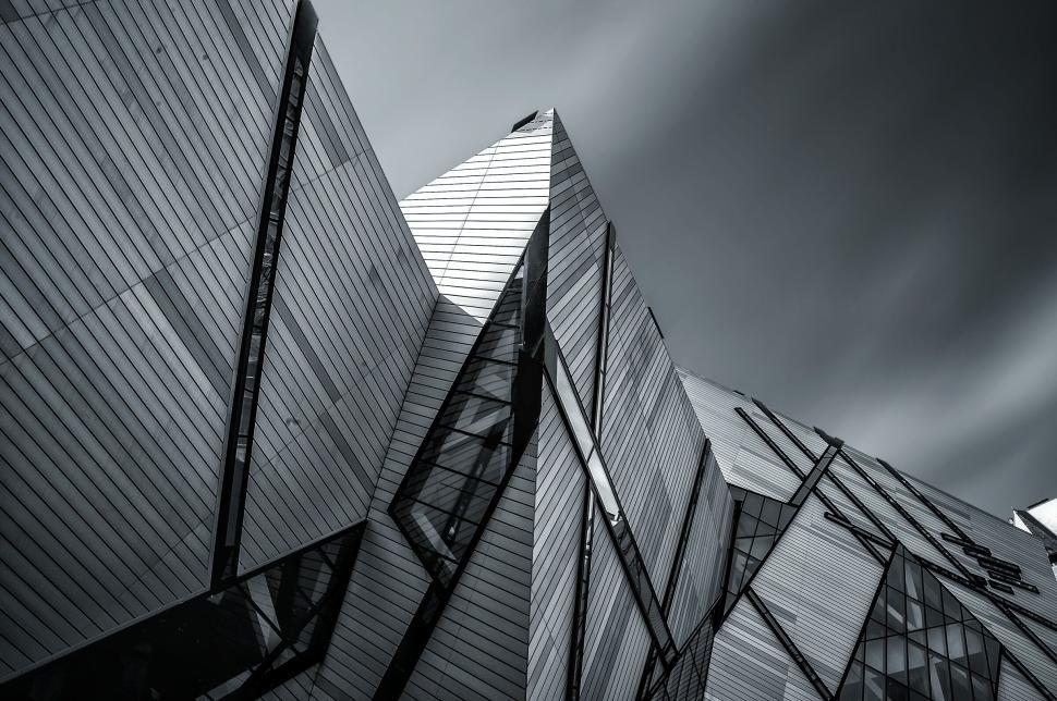 Free Image of Modern architectural marvel with geometric designs. 