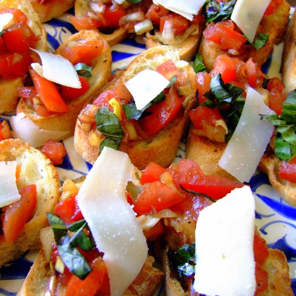 Free Image of Fresh Buschetta  
