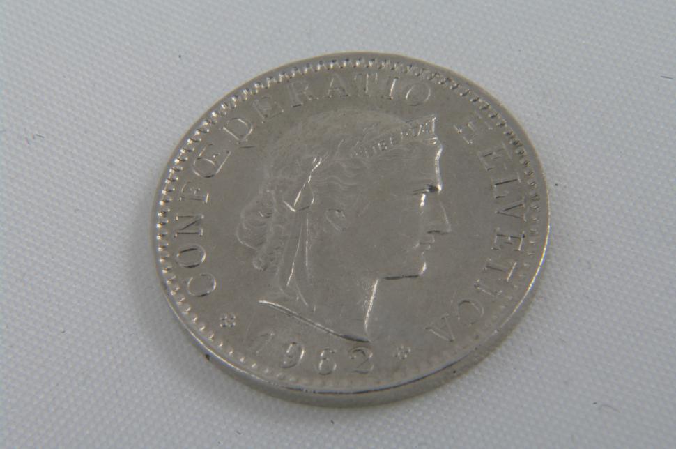 Free Image of Silver Coin on White Background 